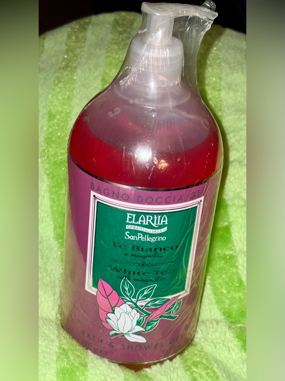Elariia White Tea Magnolia Bath & Shower Gel 33.7oz Sealed NOS Perlier